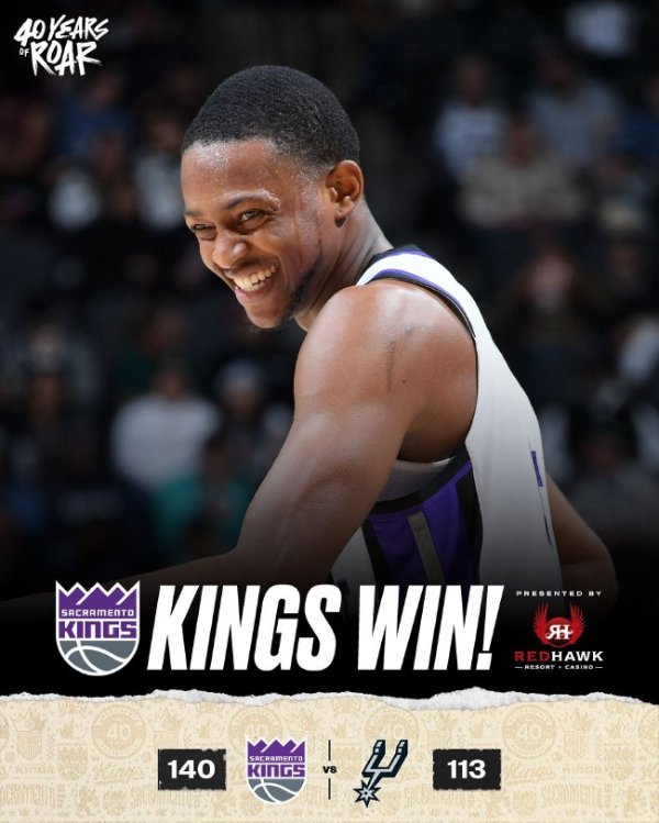 国王4东谈主20+大捷马刺 走路者力克公牛止4连败