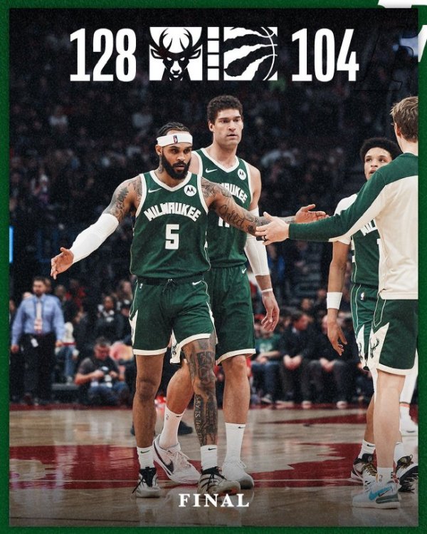 字母哥三双雄鹿大捷猛龙 走路者轻取篮网3连胜