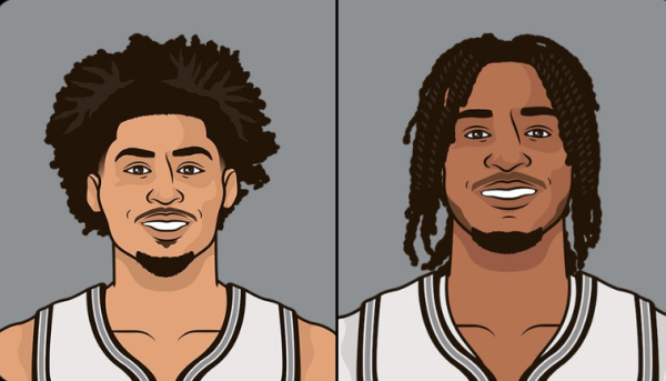 StatMuse晒马刺年青后卫双东谈主组本场发达: 22分&19分8板8助